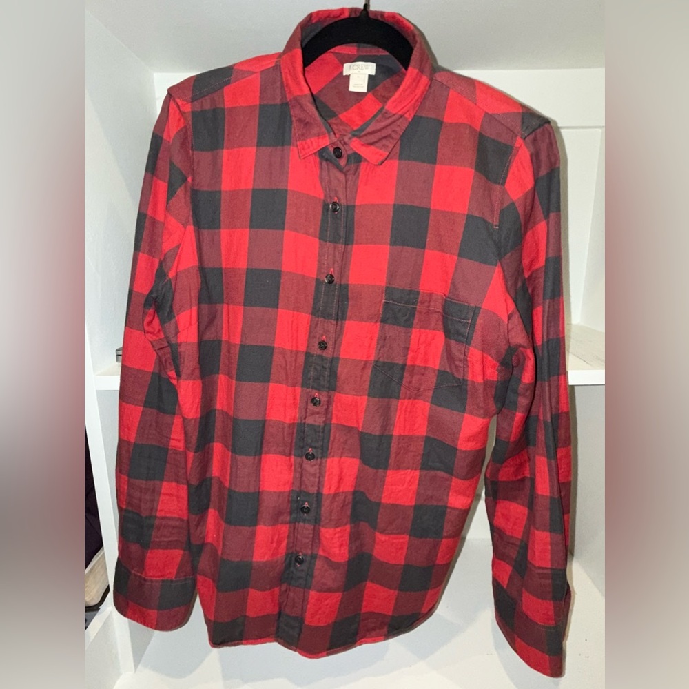 J. Crew Buffalo plaid flannel top